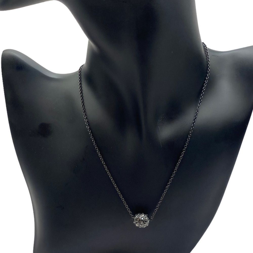 3/$30 Express Dark Gunmetal Simple Necklace